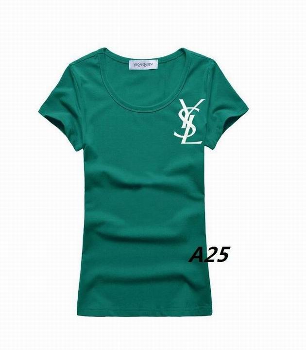 YSL short round collar T woman S-XL-121